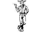  Cowboy Thumbin Decal