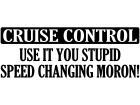  Cruise Control Use It Decal