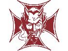  Devil Iron Cross Decal