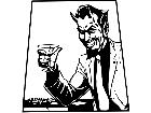  Devil Martini Decal