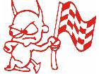  Devil Racer Cartoon Decal