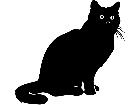  Domestic Animals Black Cat P A 1 Decal