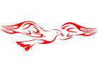  Dove Flames 1 Decal