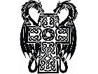  Dragons Cross Tribal Decal