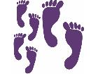  Feet Prints Set Decal