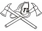  Fire Department Hat Ax Decal