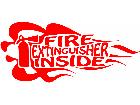  Fire Extinguisher Inside Flame Decal