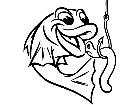  Fish Worm Decal