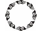  Flames Round 0 6 0 Decal