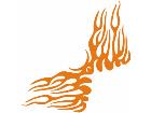  Flames Tribal Style 0 3 4 Decal