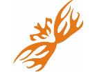  Flames Tribal Style 0 3 5 Decal