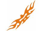  Flames Tribal Style 0 3 8 Decal