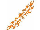  Flames Tribal Style 0 4 7 Decal