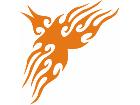  Flames Tribal Style 0 4 9 Decal