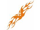  Flames Tribal Style 0 5 7 Decal