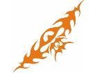  Flames Tribal Style 0 6 4 Decal