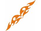 Flames Tribal Style 0 8 0 Decal