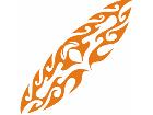  Flames Tribal Style 0 8 6 Decal