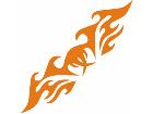  Flames Tribal Style 0 8 8 Decal