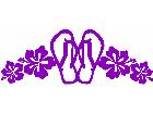  Flip Flop Sandals Flower 1 Decal