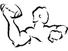  Football Art Toss M B 1 Decal