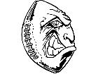  Football Face M B 1 Decal