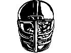  Football Helmet Man M B 1 Decal