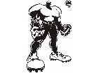  Football Large Man M B 1 Decal