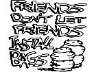  Friends Dont Let Friends Air Bags Decal