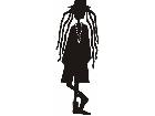  Girl Grunge Dreadlocks Decal