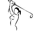  Golf Girl Swing Art M B 1 Decal