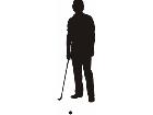  Golfer Silohouette 0 1 Decal