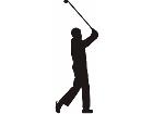  Golfer Silohouette 0 2 Decal