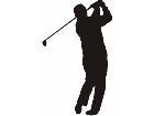  Golfer Silohouette 0 5 Decal