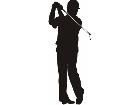  Golfer Silohouette 0 7 Decal