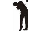  Golfer Silohouette 0 9 Decal