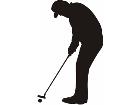  Golfer Silohouette 1 0 Decal