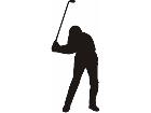  Golfer Silohouette 1 2 Decal