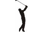  Golfer Silohouette 1 5 Decal