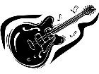  Guitars Music Notes Decal