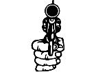  Gun Point Hand Decal