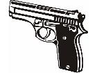  Hand Gun P A 1 Decal