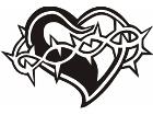  Heart Thorns Decal