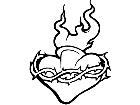  Heart Thorns Flame Decal