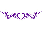  Heart Tribal Spike Decal