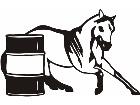  Horse Around Barrel C U 1 Decal