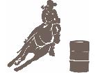  Horse Barrel Race Decal