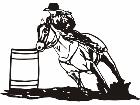  Horse Barrel Race 2 C U 1 Decal