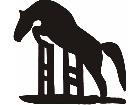  Horse Jumping Silhouette C U 1 Decal