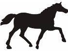  Horse Running Silh 1 2 6 Decal